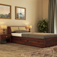 Upgrade Your Bedroom with Single Beds Shop Now & - Get 55% OFF on Single Beds at WoodenStreet!